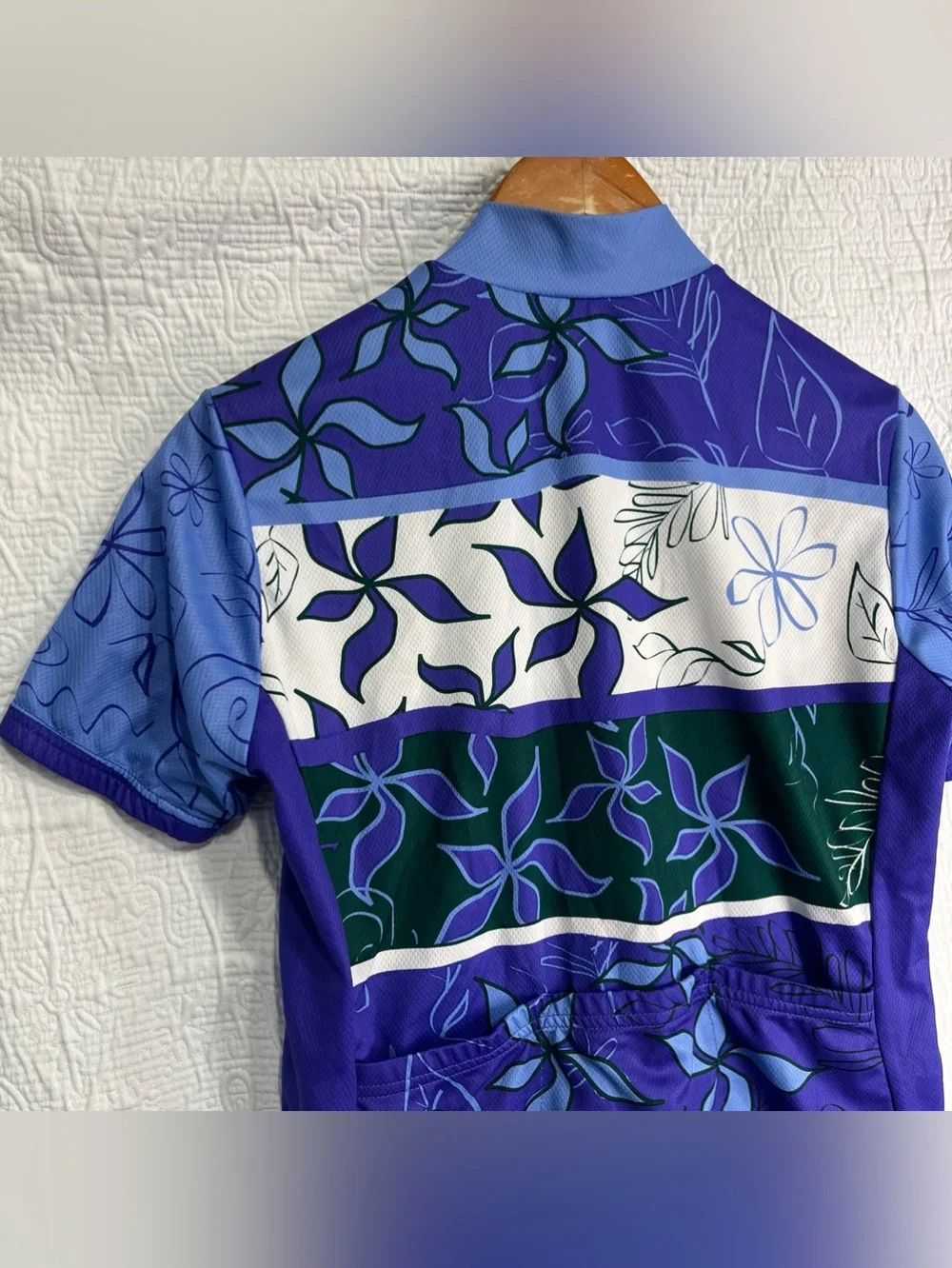 Vintage Y2K Pearl Izumi Pinwheels Bike Jersey Womens Small SS Groovy Cycling Top